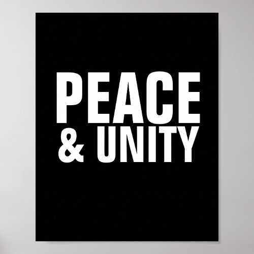 PEACE  UNITY Poster