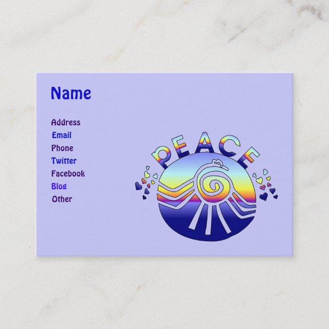 Peace Universe Business Card (Front)