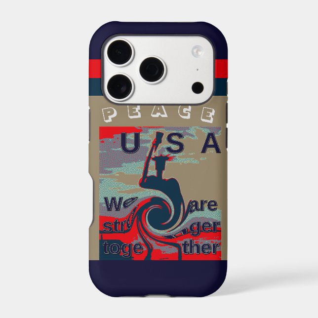 Peace USA We are Stronger Together Case-Mate iPhone Case (Back)