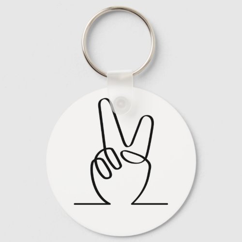 Peace vrede symbol V vingers voor vrijheid  Keychain