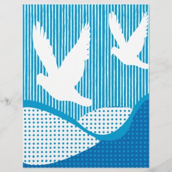 Peace White Doves Artsy  Peace Scrapbook Paper by happytwitt at Zazzle