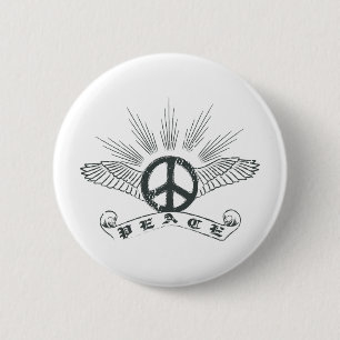 peace wing button