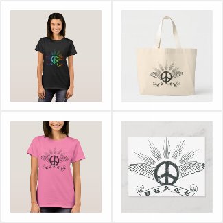 Peace Wings T-shirts, Spiritual, Environment, World Peace