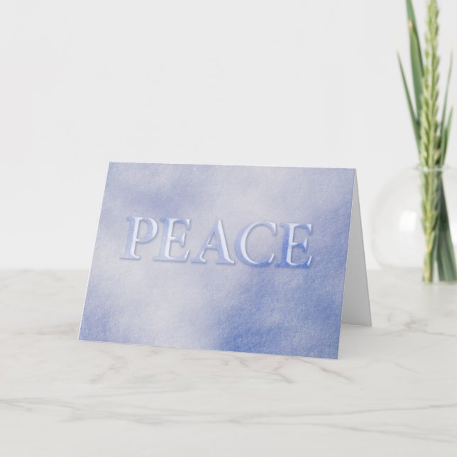 Peace Winter Snow Christmas Holiday Card (Front)