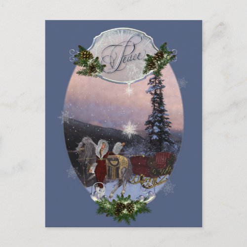 Peace Winter Solstice Holiday Postcard