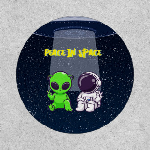 Peace with Alien & Astronaut on a patch