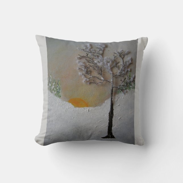 Peace with Nature Throw Pillow (Front)