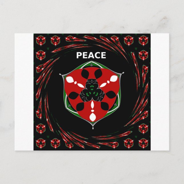 "Peace: with Shield Emblem" Art Print Postcard (Front)