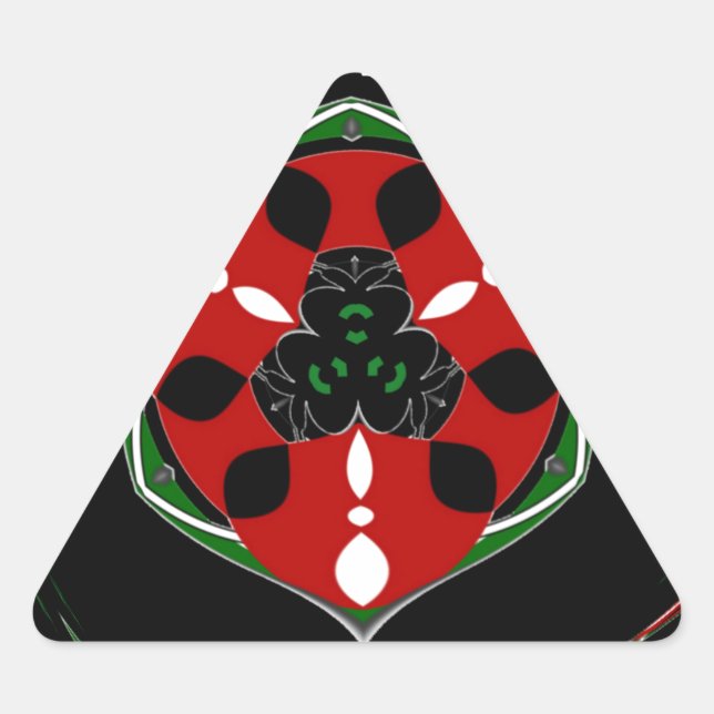 "Peace: with Shield Emblem" Art Print Triangle Sticker (Front)