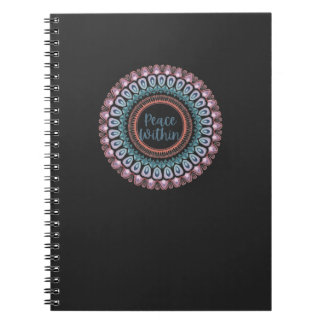 Peace Within Pastel Mandala Notebook
