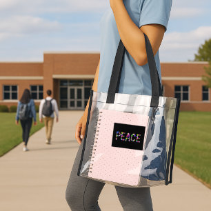 Peace Within, Peace Around   Inspirational   Clear Tote Bag