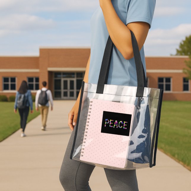 Peace Within, Peace Around | Inspirational   Clear Tote Bag (Insitu (School))