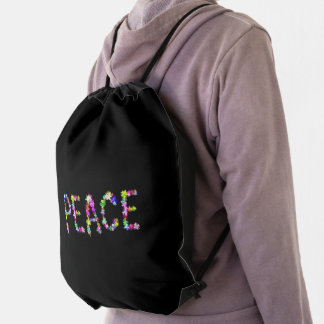 Peace Within, Peace Around | Inspirational Drawstring Bag
