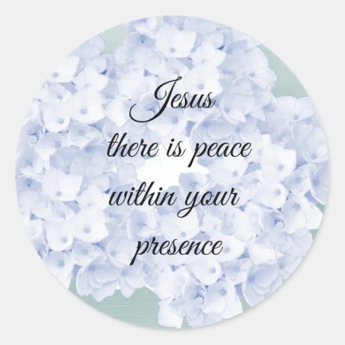 Peace Within Your Presence Jesus Round Sticker