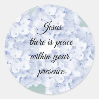 Peace Within Your Presence Jesus Round Sticker