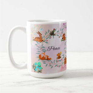 Peace Woodland Animal Coffee Mug