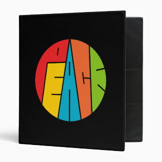 Peace - Word Art 3 Ring Binder