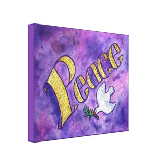 Peace Word Art Painting Wrapped Canvas Art
