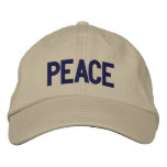 Peace Word Text Typography In Colors 2 Styles Embroidered Baseball Cap at Zazzle