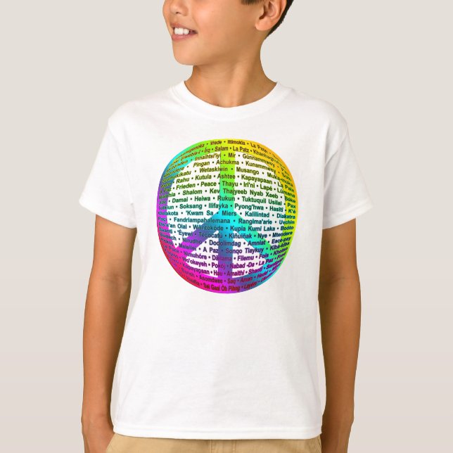 Peace World Language T-Shirt (Front)