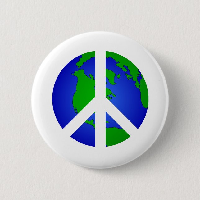 Peace World Peace Button (Front)