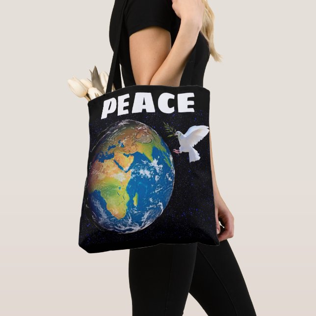 Peace - world Tote (Close Up)