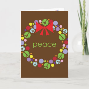 Peace Wreath Holiday Christmas Card