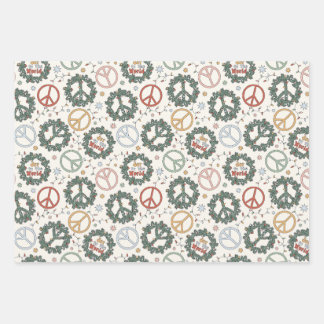 Peace Wreaths Wrapping Paper
