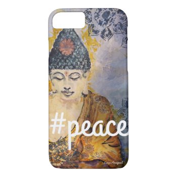 #peace Zen Buddha Watercolor Art Phone Case by KariAnapol at Zazzle