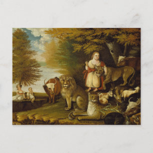Peaceable Kingdom   1830-32 Postcard