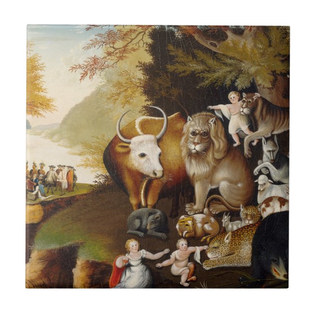 Peaceable Kingdom Animal Hicks Classic Ceramic Tile (Front)