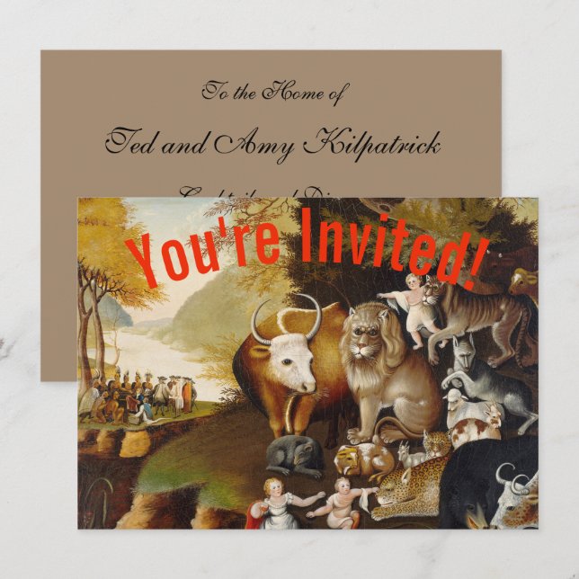 Peaceable Kingdom Animal Hicks Classic Invitation (Front/Back)