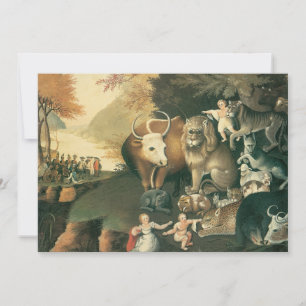 Peaceable Kingdom by Edward Hicks Vintage Folk Art