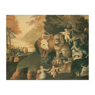 Peaceable Kingdom by Edward Hicks Vintage Folk Art