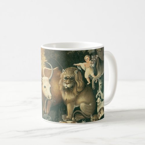 Peaceable Kingdom by Edward Hicks Vintage Folk Art Coffee Mug