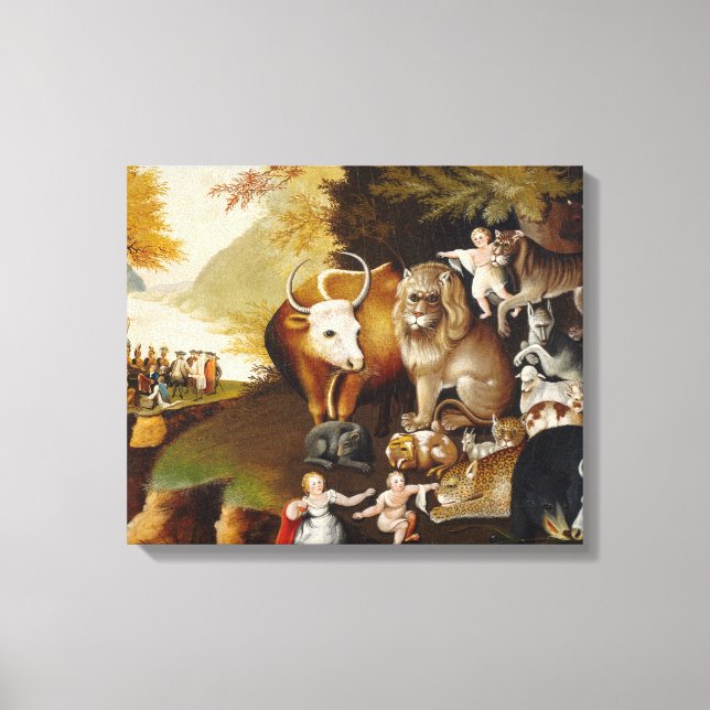 Peaceable Kingdom, c.1834 (oil on canvas) Canvas Print (Front)