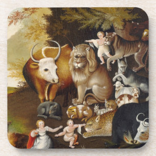 Peaceable Kingdom, c.1834 (oil on canvas) Coaster