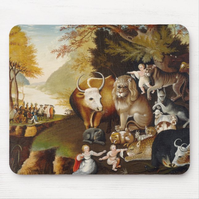 Peaceable Kingdom, c.1834 (oil on canvas) Mouse Pad (Front)