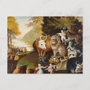 Peaceable Kingdom, c.1834 (oil on canvas) Postcard