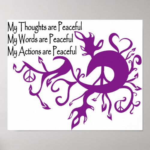 Peaceful Affirmation Poster