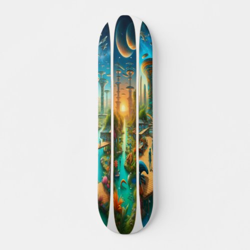 Peaceful Alien Civilization Skateboard