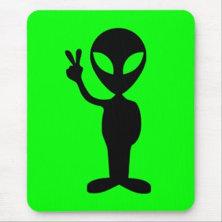 Peaceful Alien Mouse Pad