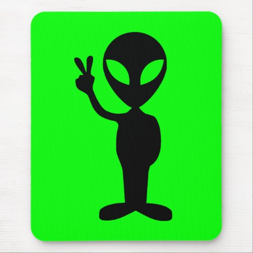 Peaceful Alien Mouse Pad