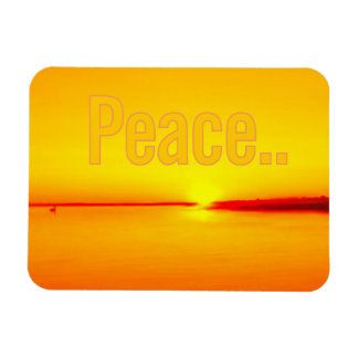 Peaceful Amber Sunset Magnet