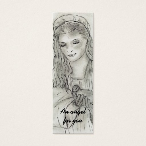 Customizable Peaceful Angel Prayer Postcard Business Card
