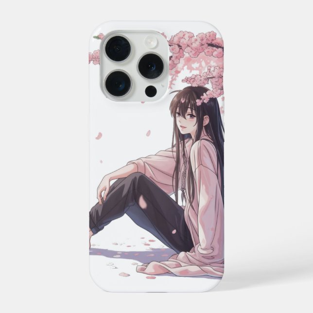 Peaceful anime iPhone case (Back)