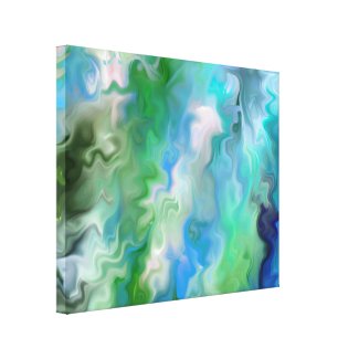 Peaceful Aquamarine  Abstract 1.7 Canvas Print