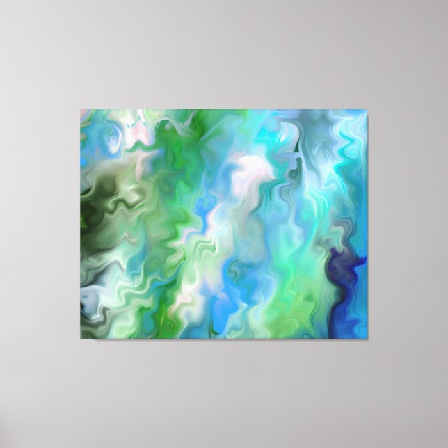 Peaceful Aquamarine  Abstract 1.7 Canvas Print (Front)