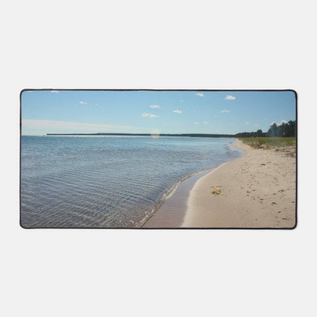 Peaceful at Big Traverse Desk Mat (Front)