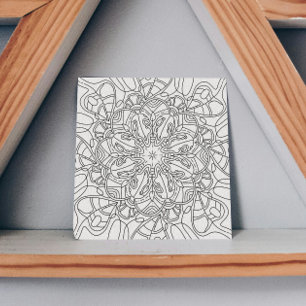 Peaceful Autumn: Fall Foliage Coloring Card